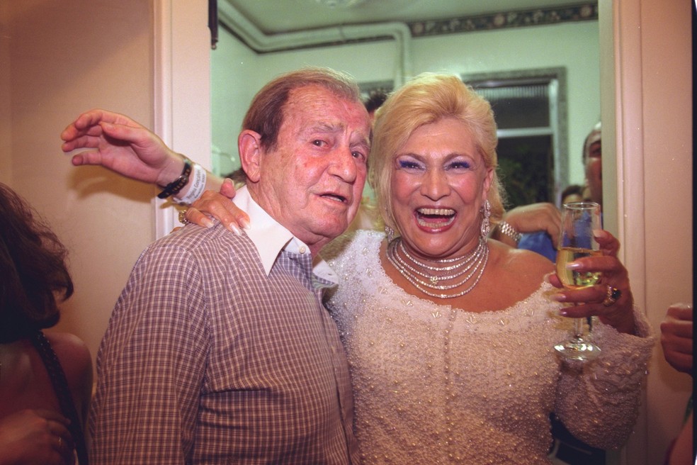 Lélio e Hebe em uma das festas promovida pelo ex-casal — Foto: Arquivo Agência O Globo