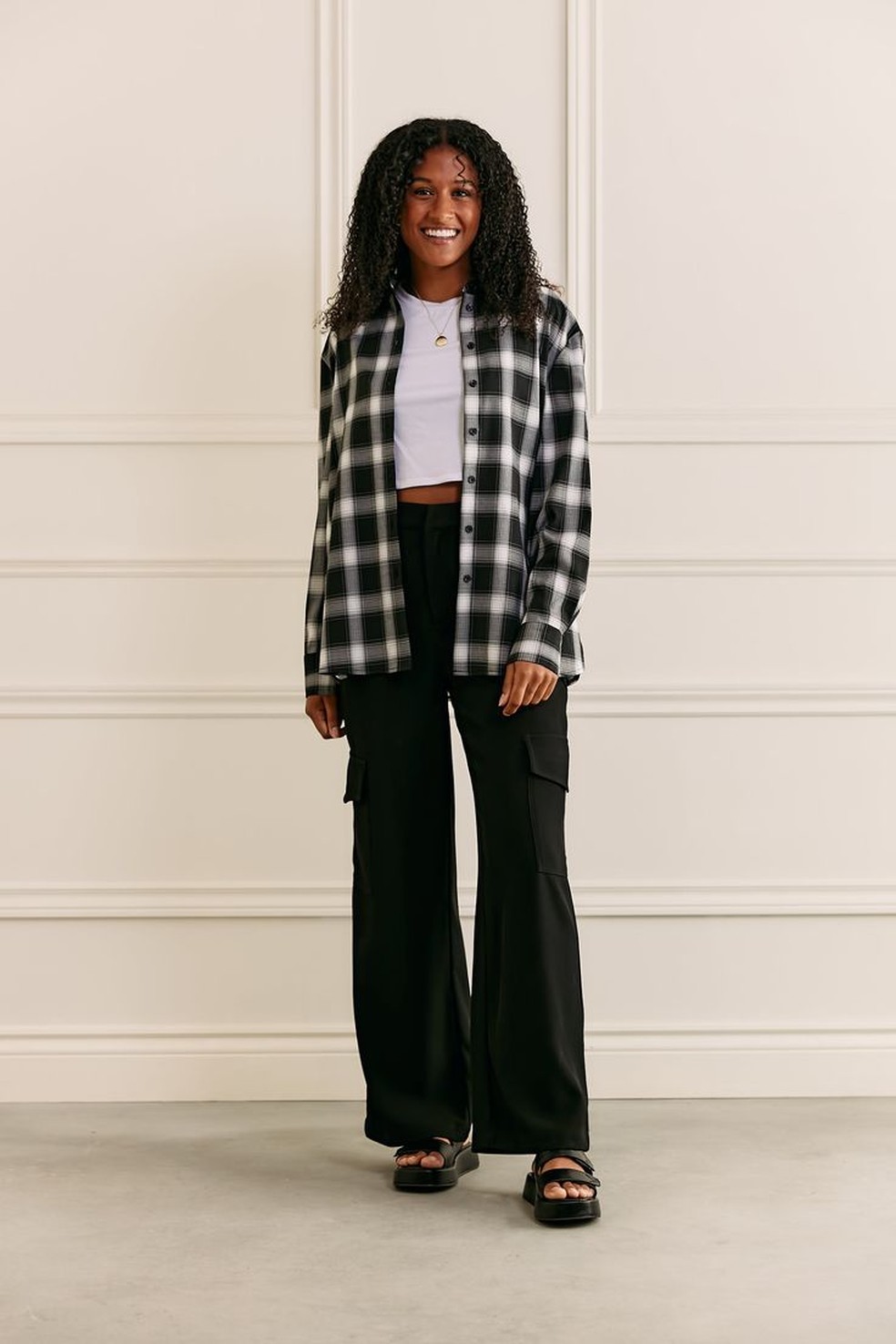 Crie looks com camisa xadrez e tenha conforto e estilo com o visual. — Foto: Reprodução/Pinterest @bewomance