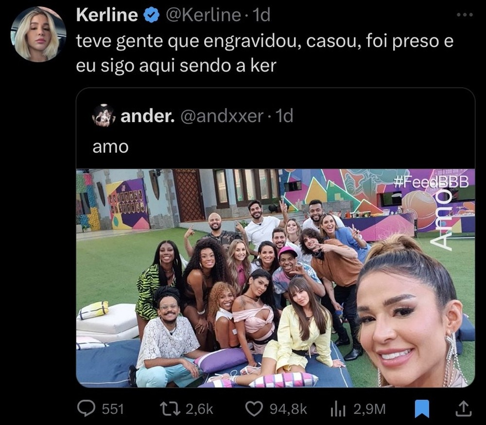 Kerline viraliza ao comentar sobre elenco do 'BBB21': 'Gente que ...