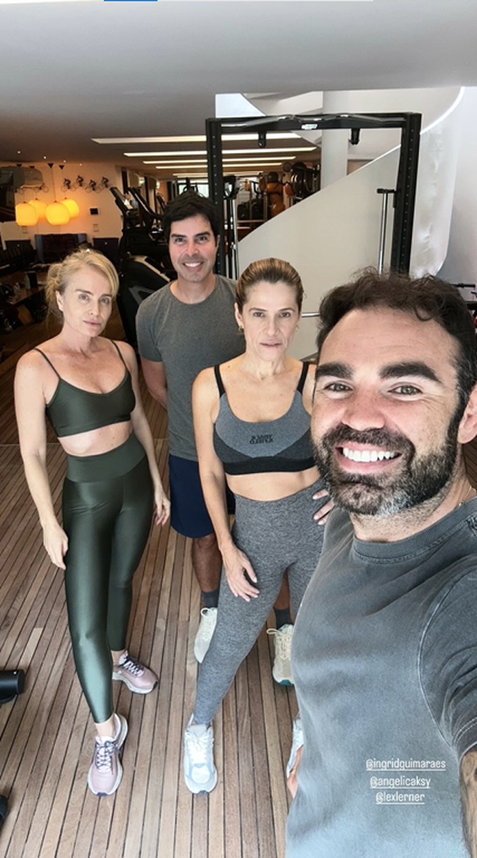 Angélica e Ingrid Guimarães se divertem e suam muito ao treinarem juntas — Foto: Reprodução/Instagram