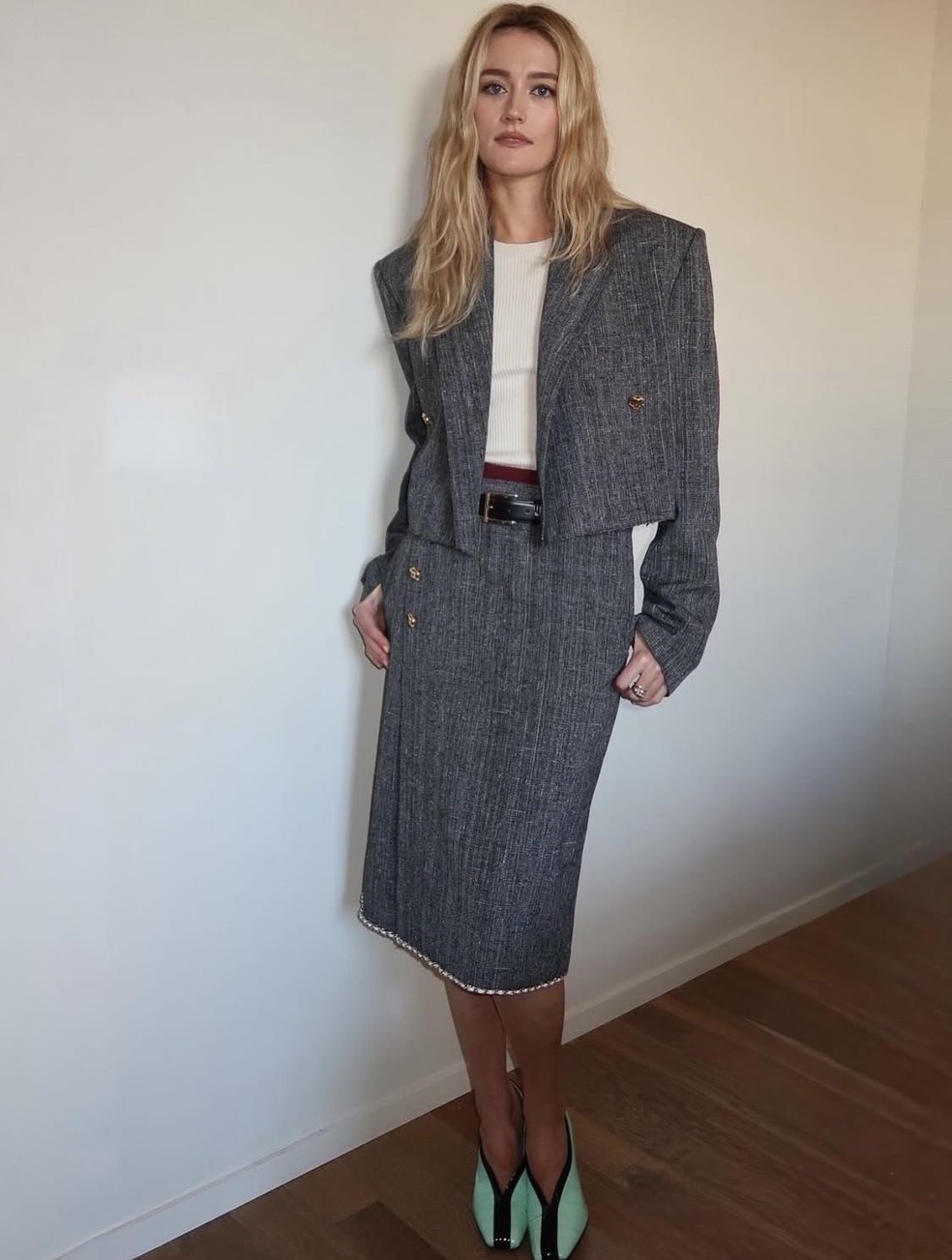 O estilo de Sarah Pidgeon — Foto: Getty Images