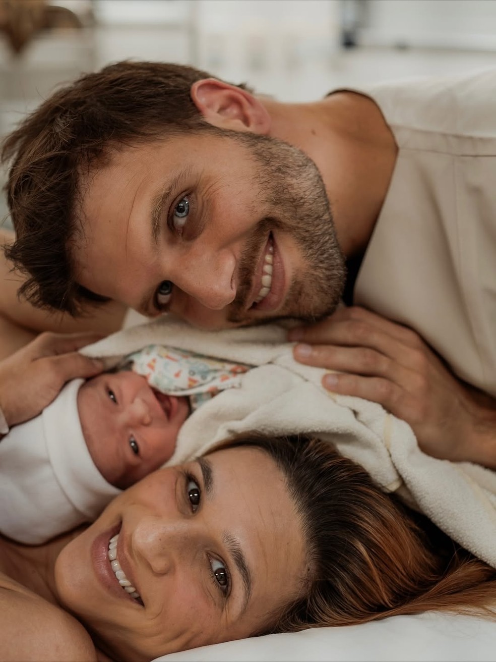 Nasce Eva, filha da medalhista olímpica Jade Barbosa com Leandro Fontanesi — Foto: Reprodução/Instagram