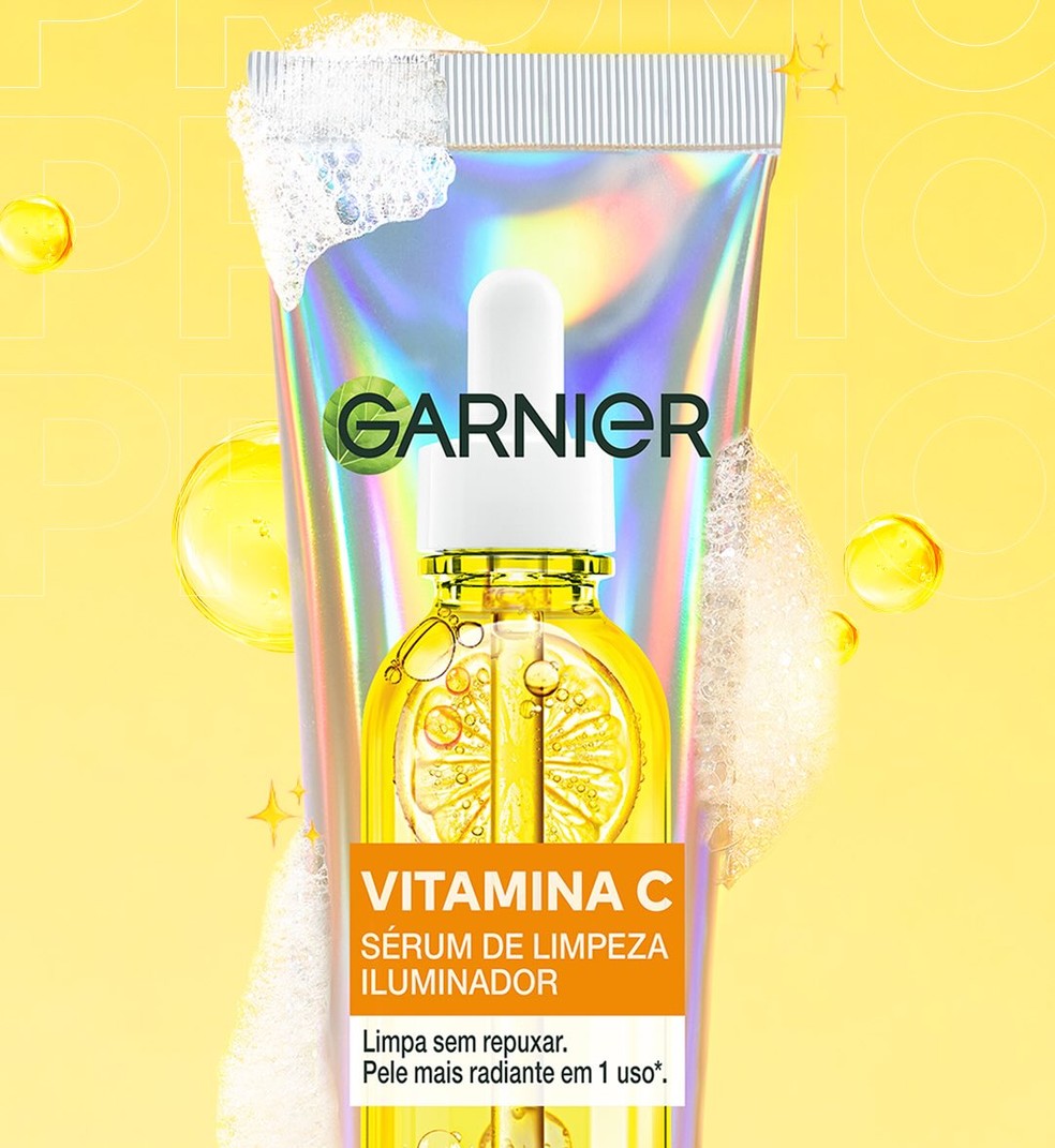 Sérum de Limpeza Iluminador, Garnier — R$ 37,91 — Foto: Reprodução Instagram @garnierbrasil