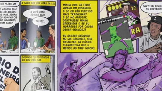 Elas têm uma HQ, o futebol e um sonho: falar com homens sobre aborto Elas têm uma HQ, o futebol e um sonho: falar com homens sobre aborto
