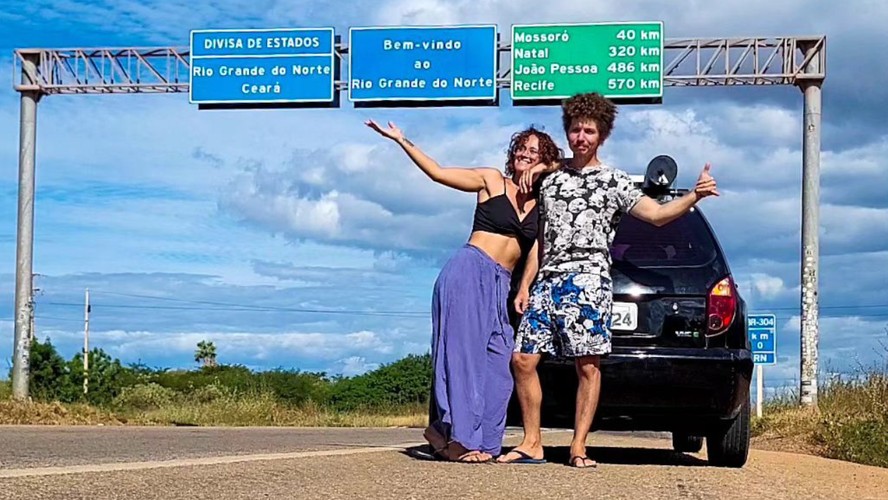 Evelin e Matheus se conheceram em Fortaleza, no Ceará