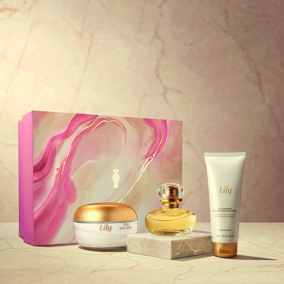 Kit Presente Dia dos Namorados Lily, de O Boticário, R$ 284,90 — Foto: Divulgação