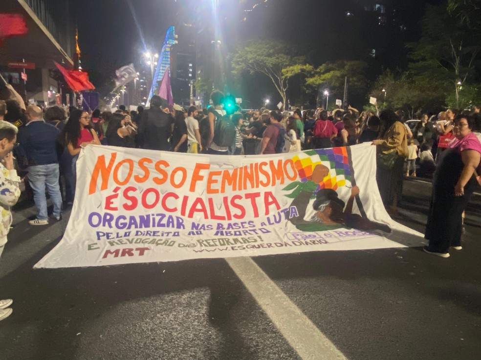 Protesto na Avenida Paulista contra o PL � Foto: Camila Cetrone/Marie Claire