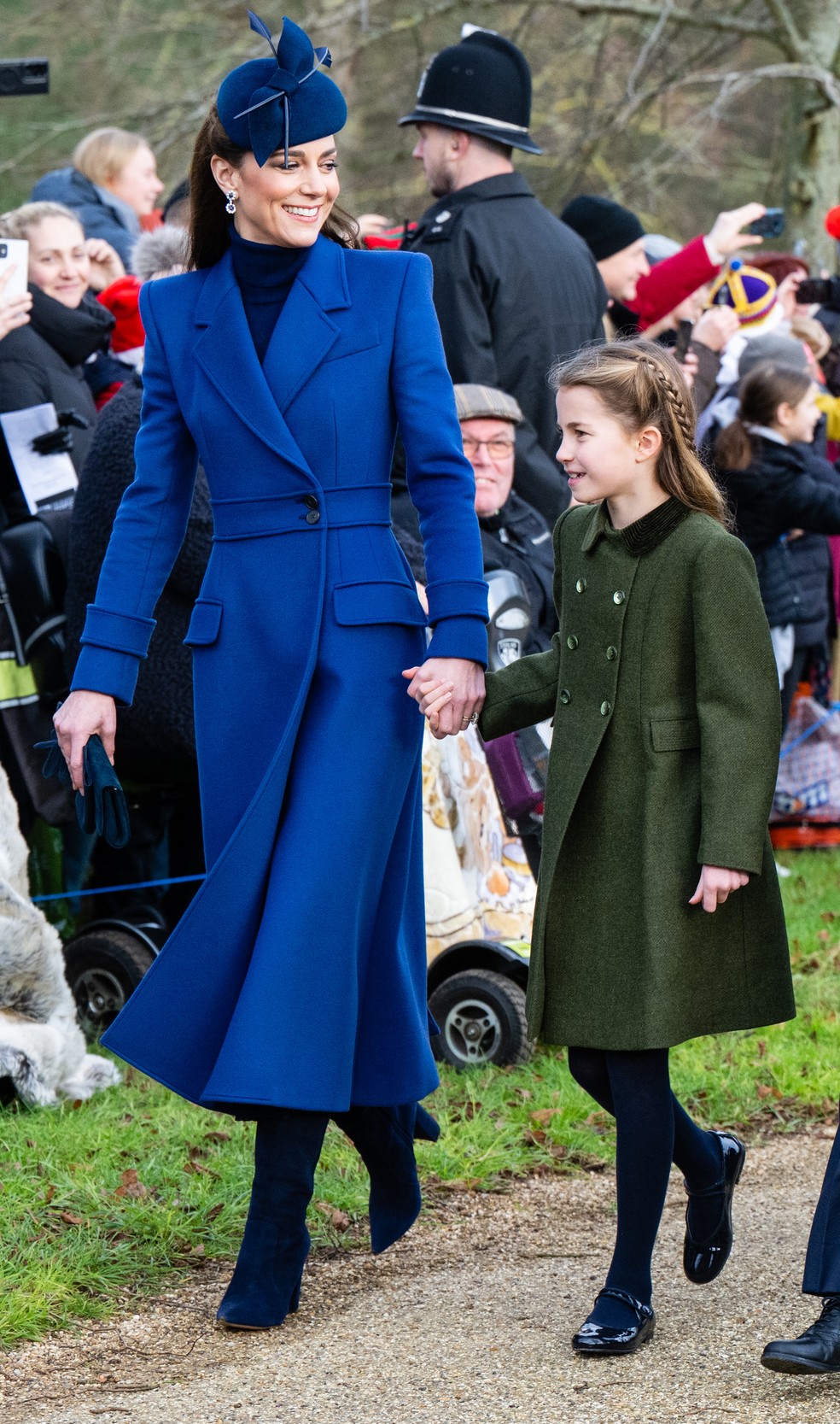 Kate e a Princesa Charlotte no Natal de 2023 — Foto: Getty Images