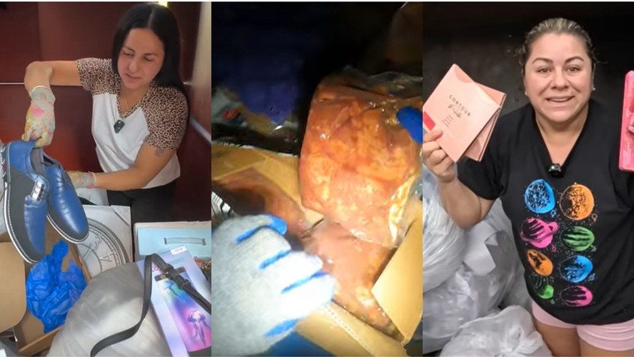 Brasileiras reviram lixo de lojas dos EUA e pegam de móveis até carne grátis