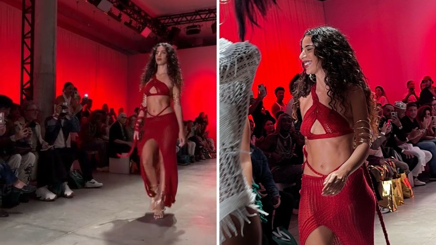 Marina Sena encerra desfile no SPFW