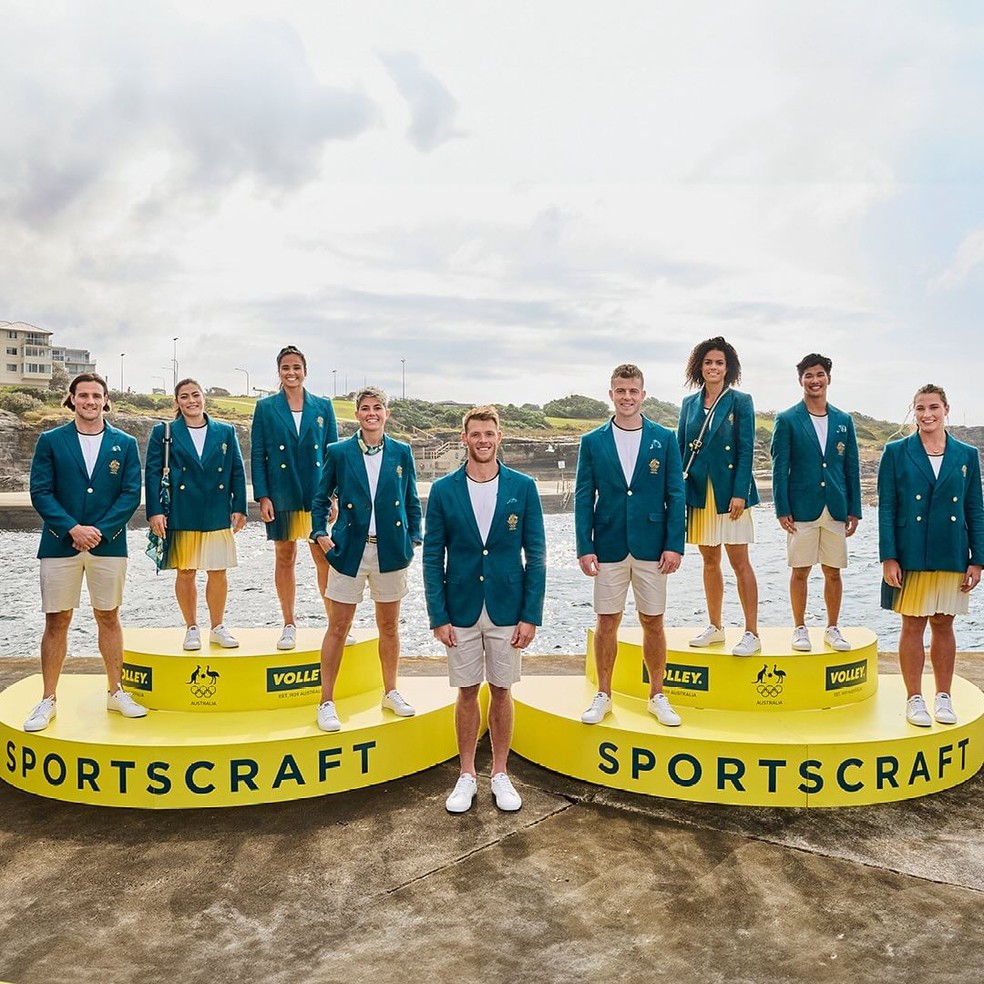 Uniforme da delegação australiana — Foto: Reprodução/Instagram @ausolympicteam