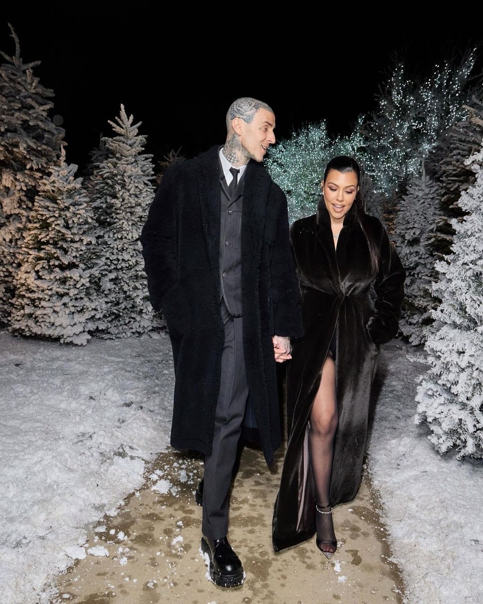 Kourtney Kardashian e Travis Baker são casados desde 2022 — Foto: Reprodução/ Instagram