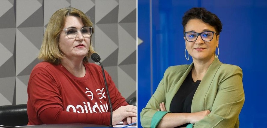 À esquerda: Rita Serrano, que assumirá presidência da Caixa Econômica Federal. À direita, Tarciana Medeiros, que assumirá a presidência do Banco do Brasil