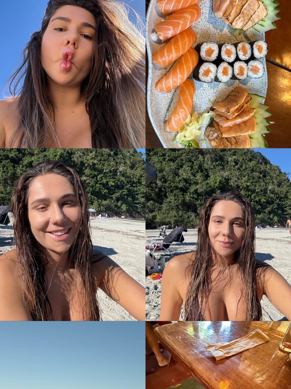 Carolina Portaluppi na praia — Foto: Reprodução/ Instagram @carolinaportaluppi