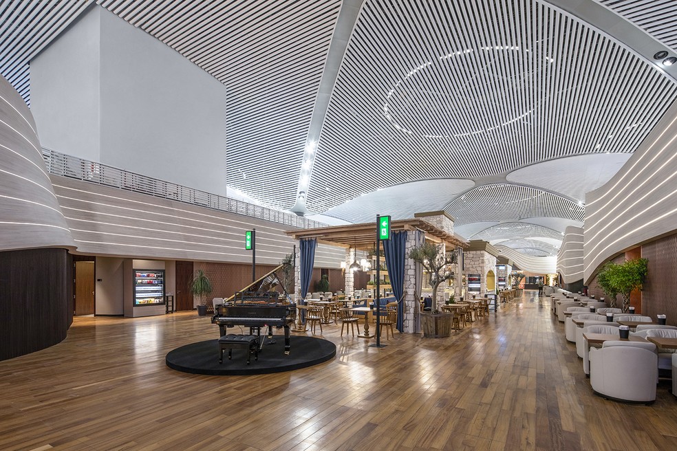 A Sala VIP Business da Turkish Airlines em Istambul — Foto: Divulgação Turkish Airlines