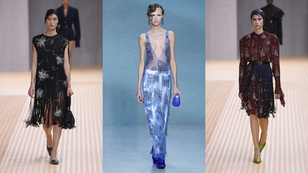 Semana de Moda de Milão: Prada, Giorgio Armani e Prada — Foto: Getty