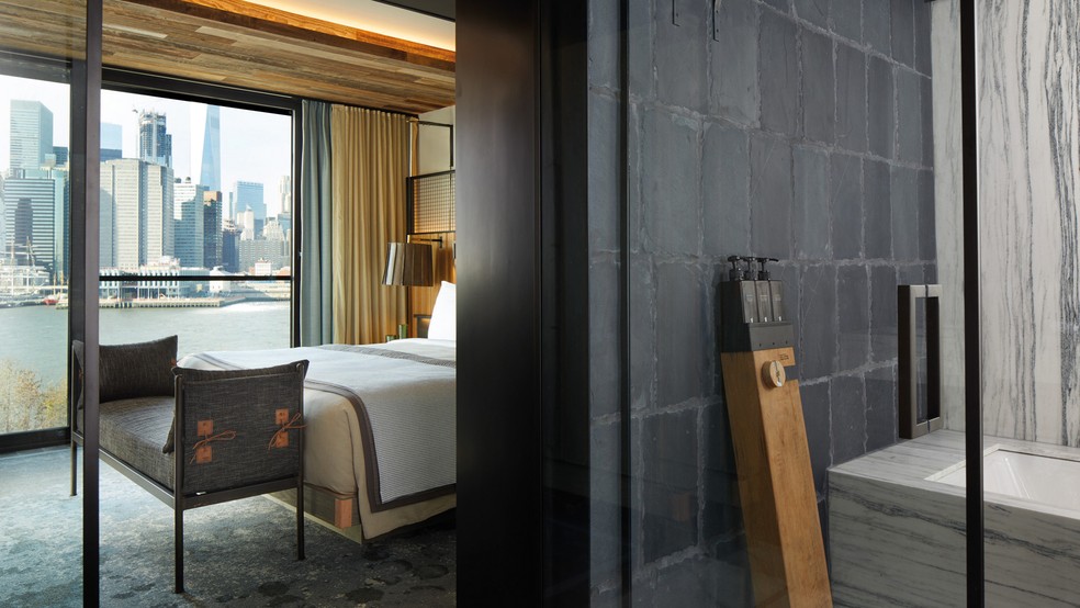 A decoração do hotel tem foco em sustentabilidade — Foto: Divulgação