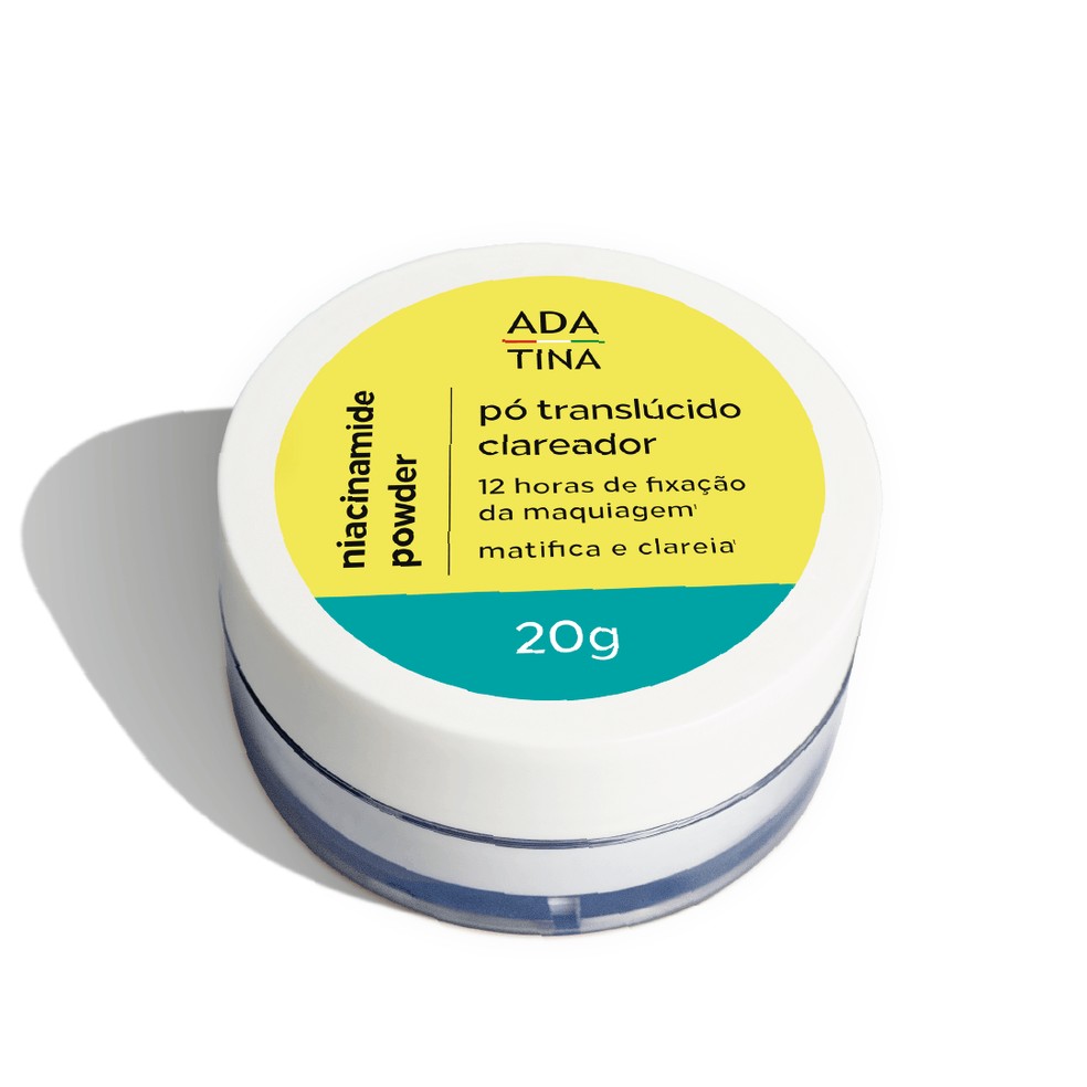 Niacinamide Powder Pó Solto Translúcido Clareador Efeito Matte, Ada Tina — Foto: Foto: Divulgação