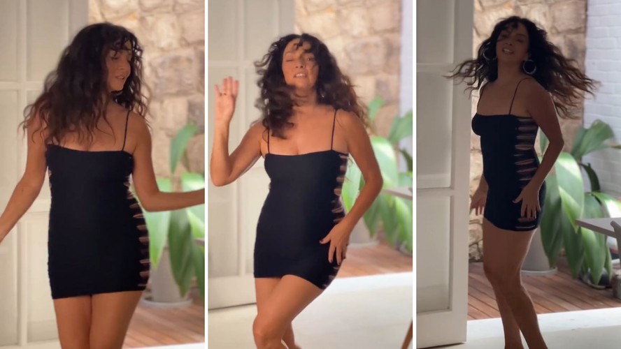 Claudia Ohana se joga ao ritmo da salsa dançando de vestido tubinho: 'Livremente feliz'