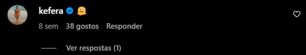 K&eacute;fera e suposta nova namorada Isadora Mesquita trocam elogios nas redes sociais h&aacute; semanas &mdash; Foto: Reprodu&ccedil;&atilde;o/Instagram