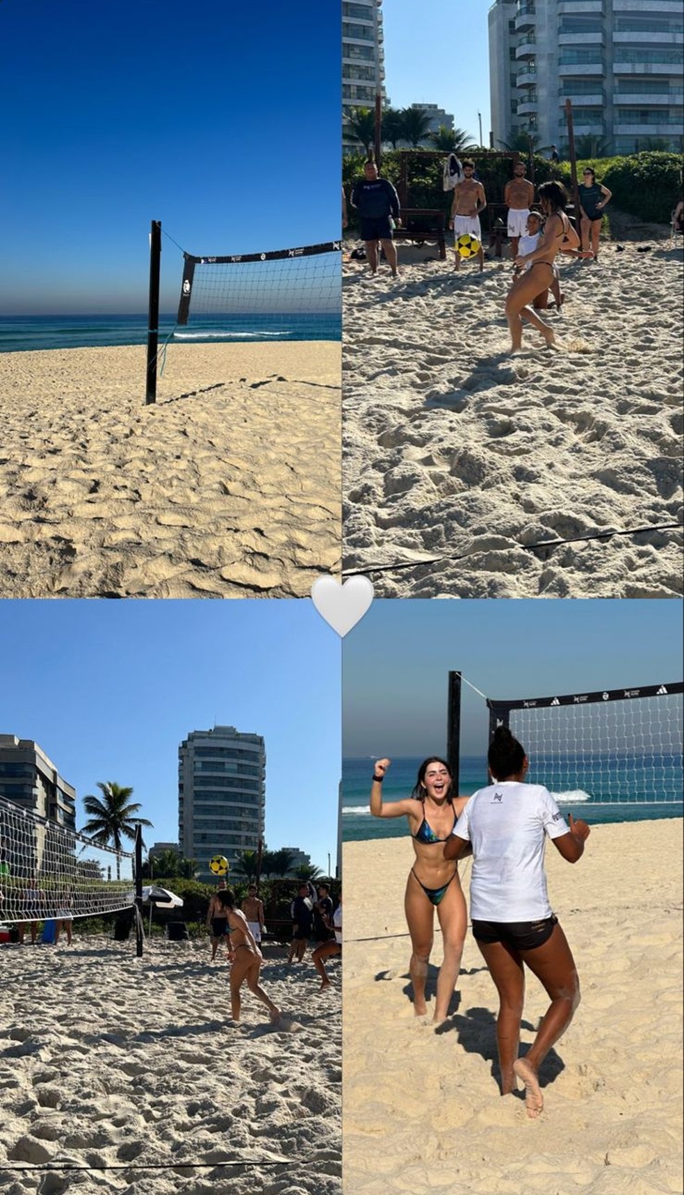 Atriz curtiu dia na praia jogando futevôlei — Foto: Reprodução/ Instagram