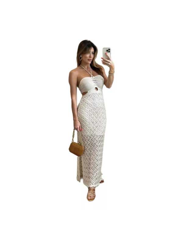Vestido com fenda Blast Modas
