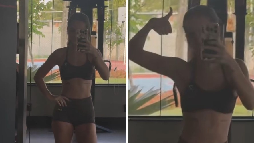 Mel Maia mostra pós-treino