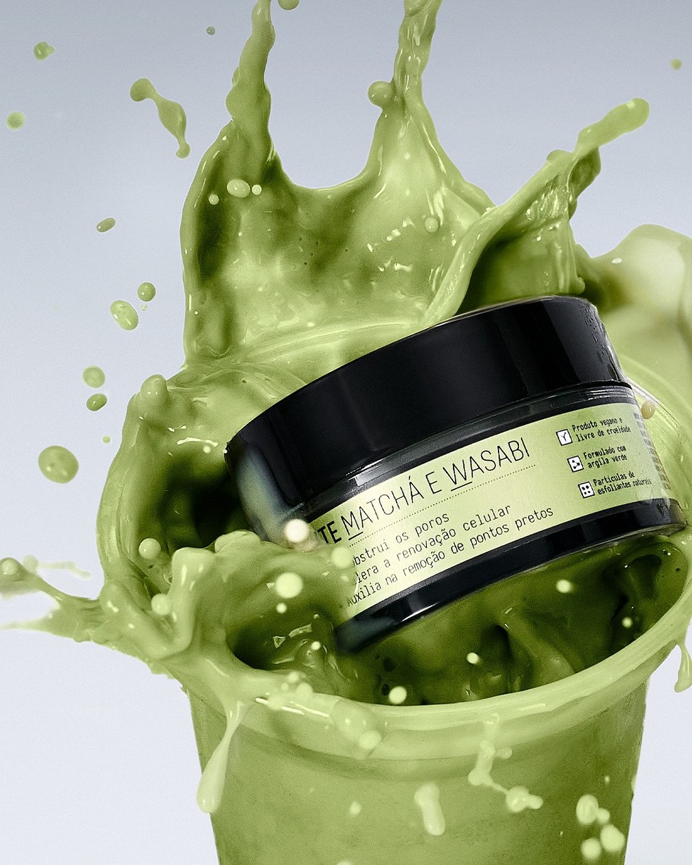Goma Esfoliante Matchá & Wasabi, Quintal, R$ 169 — Foto: divulgação