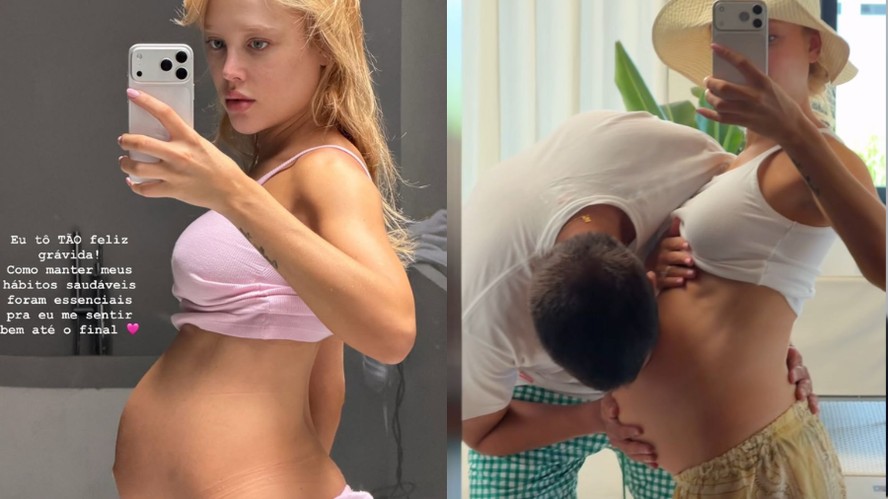 Malu Borges mostra barriga na reta final da gravidez