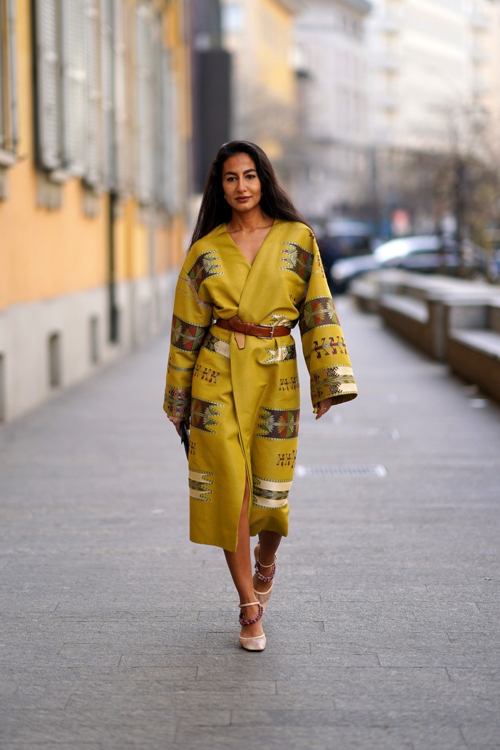 Bruna - Vestido maxi kimono em estilo grego main image 1