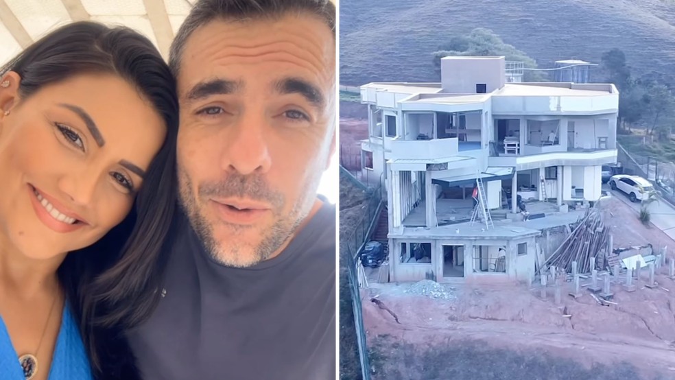 Mariana Felício e Daniel Saullo mostram obras em mansão — Foto: Reprodução/Instagram
