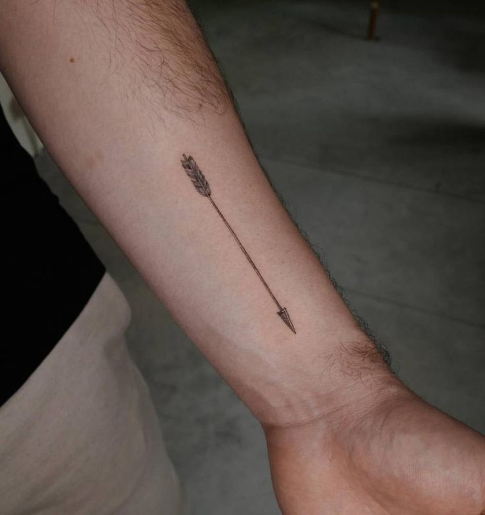 Mãos e pulso: Uma flecha reta em direção ao exterior. — Foto: Reprodução/Pinterest