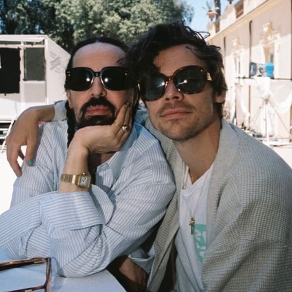 Alessandro Michele e Harry Styles — Foto: Reprodução Instagram @alessandromichele
