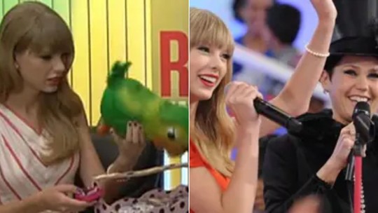 Apresentação na Xuxa e boneco do Louro José: relembre única passagem de Taylor Swift pelo Brasil