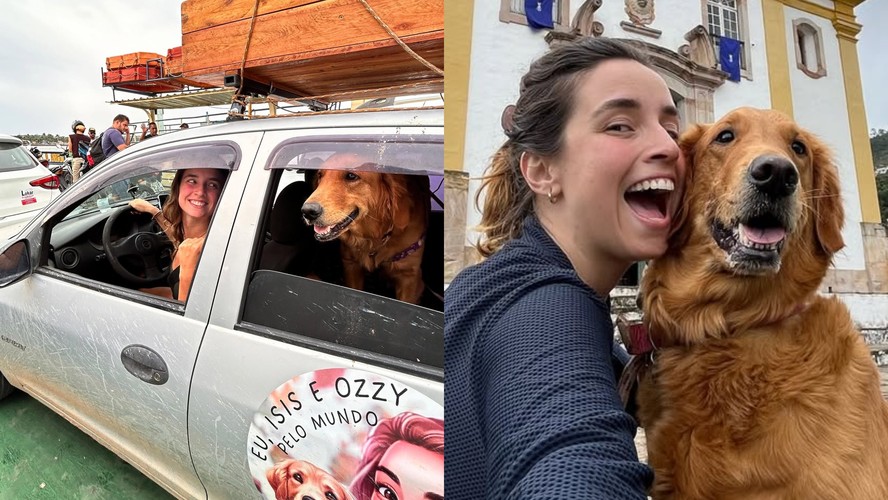 Ana Clara Uchôa é tutora da cadelinha Ísis e juntas elas fazem 'car trip' com destino ao Peru
