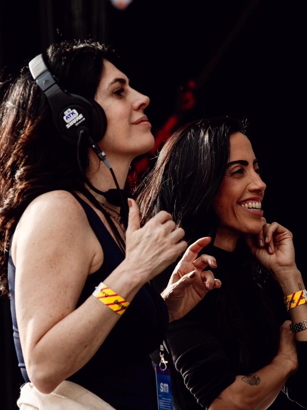 Luana Quaglia e Paula Lavigne no Brasil durante a turnê de Dua Lipa — Foto: Reprodução/Instagram