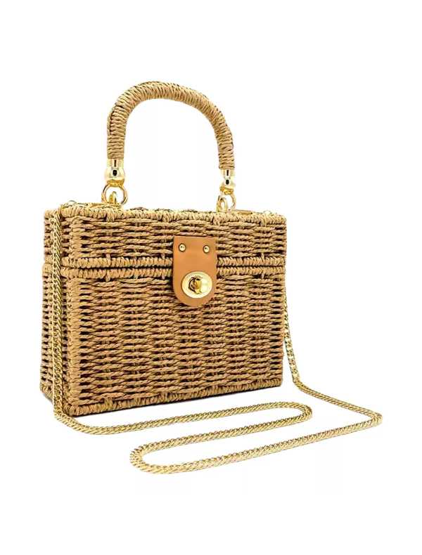 Bolsa de palha formato bauzinho Concept MF
