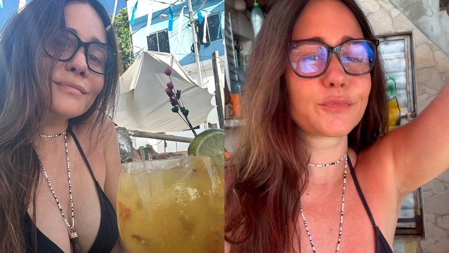 Alessandra Negrini compartilhou momentos na Bahia