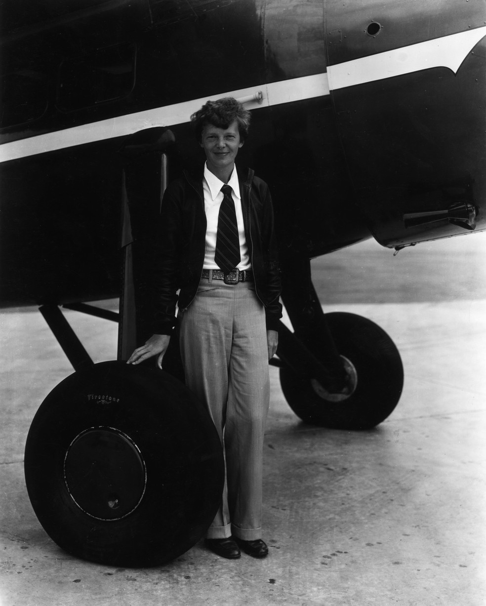 Amelia Earhart em 1935 — Foto: Getty Images