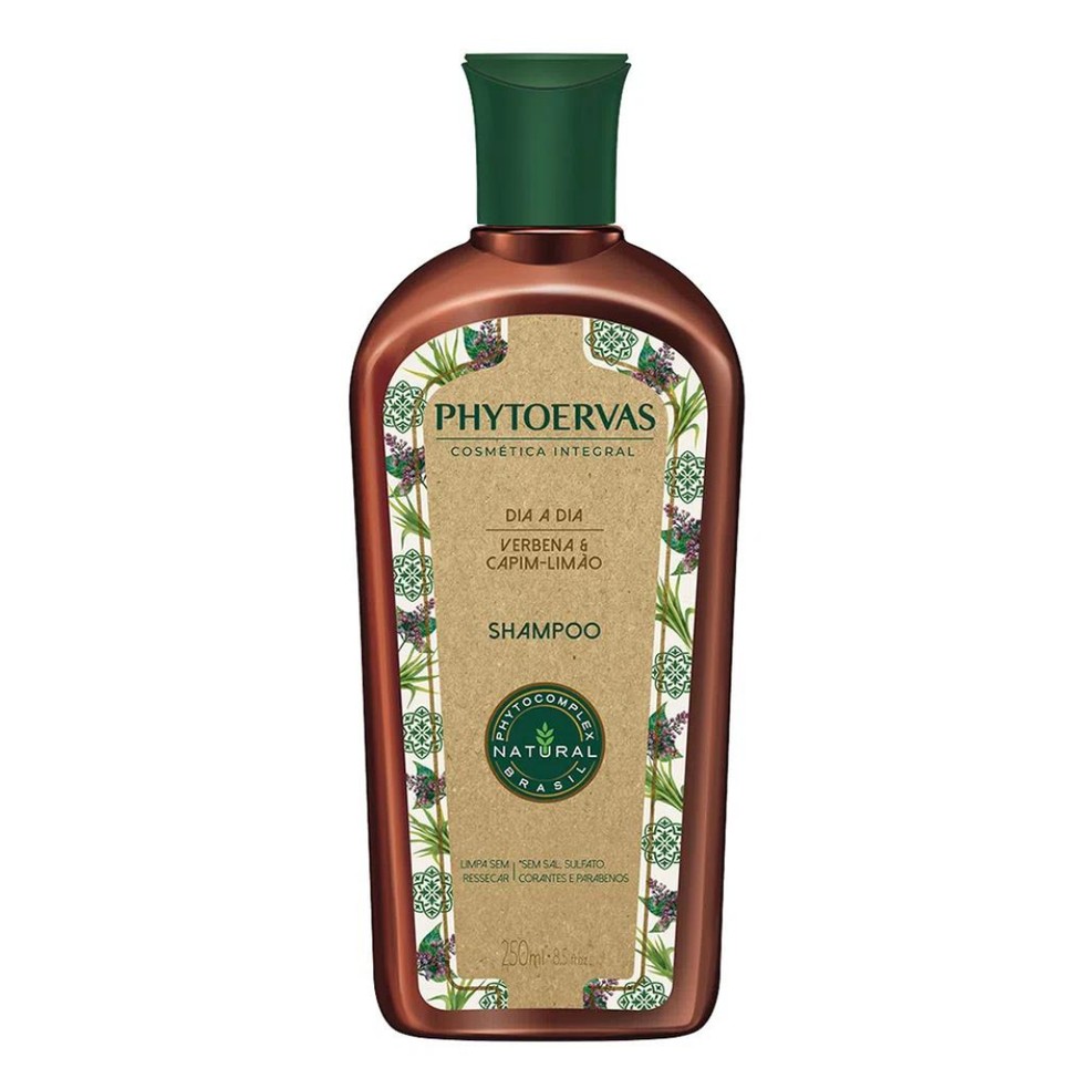 Shampoo Dia a Dia Verbena e Capim Limão Phytoervas — Foto: Reprodução marca