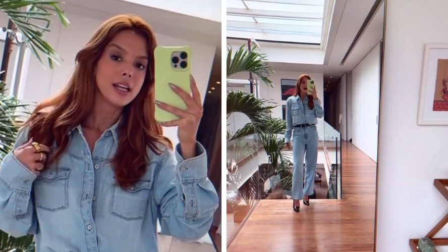 Giovanna Lancellotti usa camisa do namorado em look: 'Perdeu, amor'