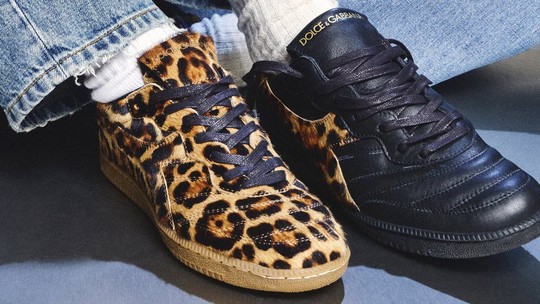 Dolce & Gabbana adiciona seu maximalismo a tênis e chuteiras clássicos da esportiva italiana Diadora