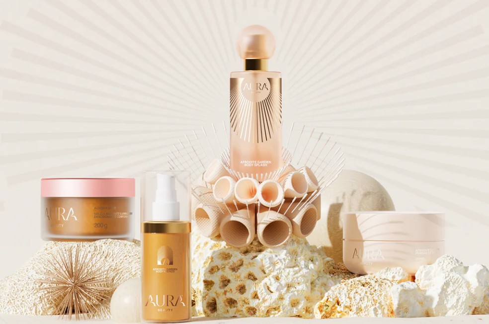 Aura Beauty: marca de cuidados corporais de Jade Picon — Foto: Reprodução