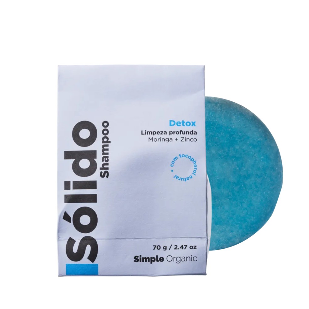 Shampoo em Barra Sólido Detox Simple Organic — Foto: Reprodução marca