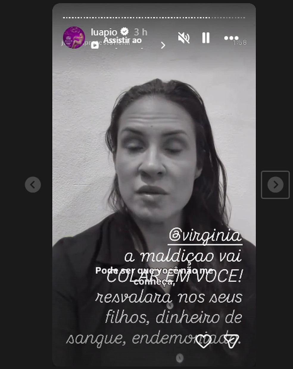 Luana Piovani compartilha post sobre Virginia e influencer reage — Foto: Reprodução/Instagram