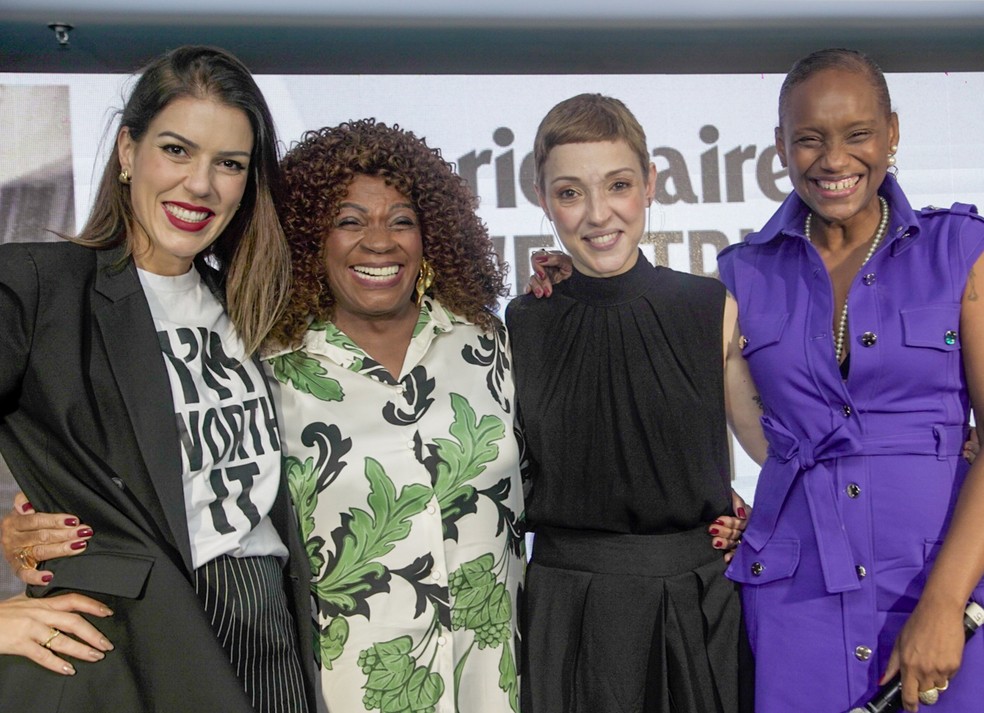 Maíra Matta, Zezé Motta, Cris Pàz e Paola Deodoro na 10ª edição do Power Trip Summit — Foto: Bruna Brandão