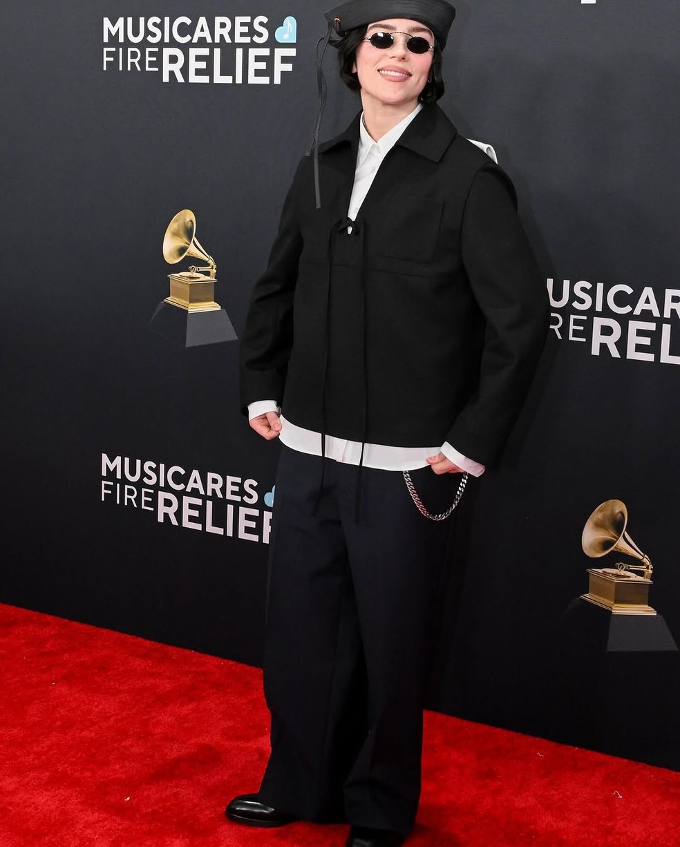 Billie Eilish - Grammys 2025 — Foto: Getty Images