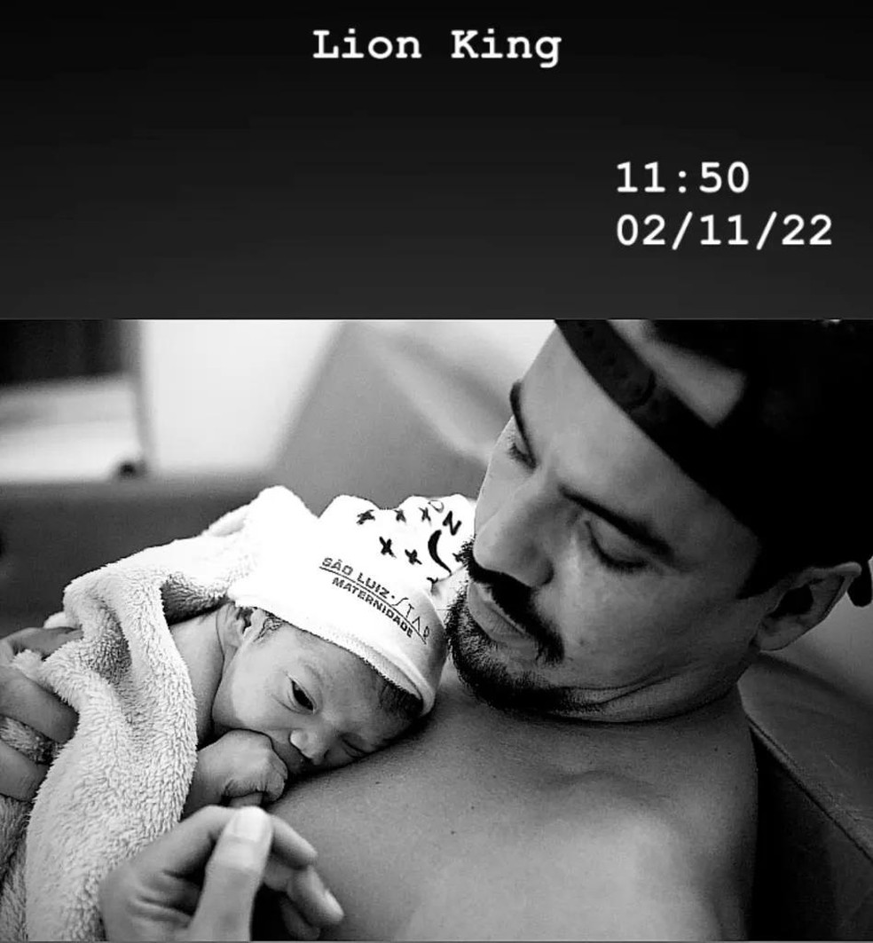Nasce Lion, filho de Gabriela Pugliesi e Tulio Dek (Foto: Reprodução/Instagram) — Foto: Marie Claire