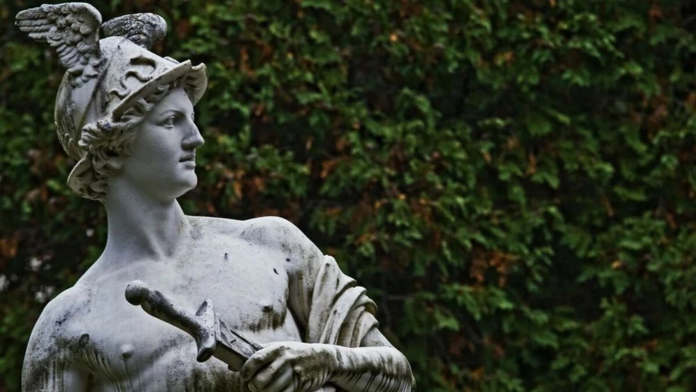 Na mitologia romana, Mercúrio é o mensageiro dos deuses, representando agilidade e inteligência — Foto: Reprodução/Pinterest