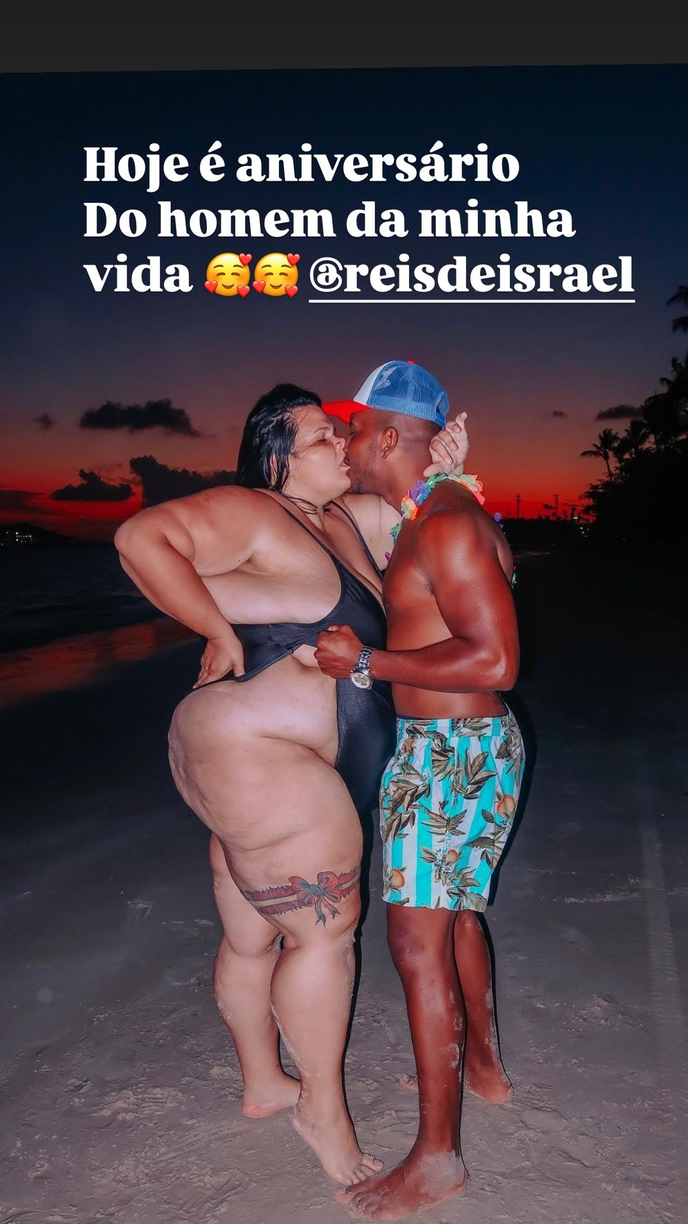 Thais Carla comemora aniversário do marido e relembra foto do primeiro encontro: 'Homem da minha vida' — Foto: Reprodução/Instagram